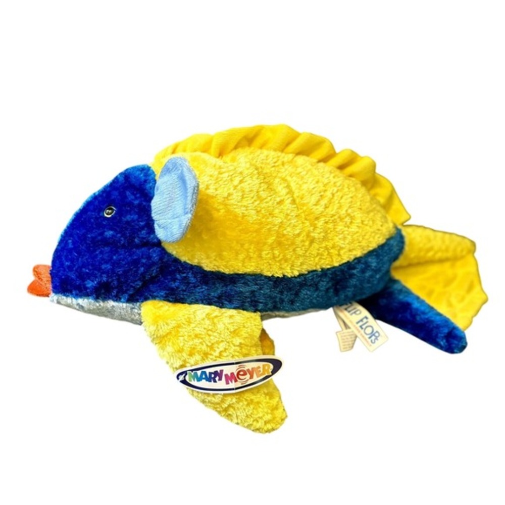 Mary Meyer Flip Flops Tropical Fish Plush Blue Yellow Stuffed Animal Toy 10 inch
